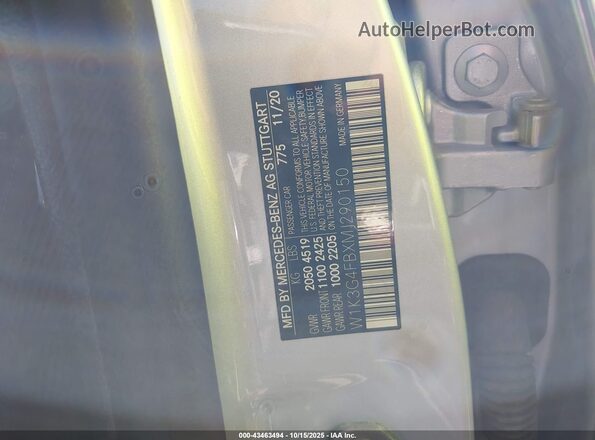 W1K3G4FBXMJ290150 2021 MERCEDES-BENZ A 220 Серебряный Вид подкапотного пространства