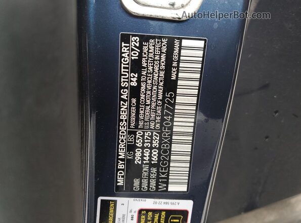 W1KEG2CBXRF047725 2024 MERCEDES-BENZ EQE Синий Вид подкапотного пространства