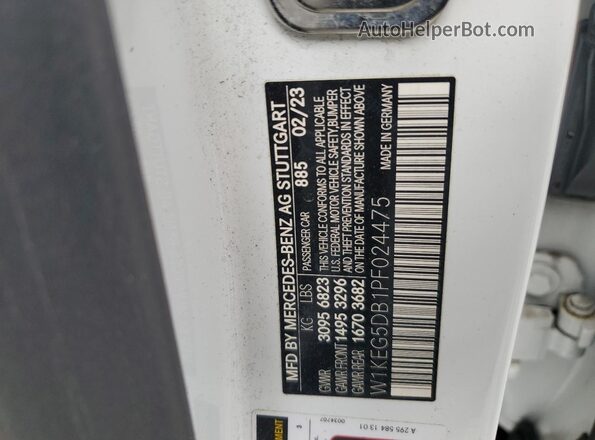 W1KEG5DB1PF024475 2023 MERCEDES-BENZ EQE Белый Вид подкапотного пространства