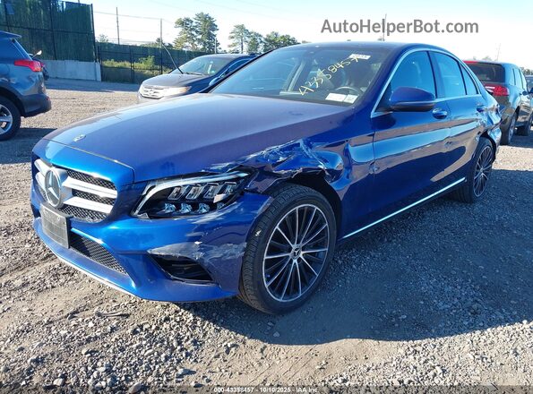 W1KWF8EB3LR575975 2020 MERCEDES-BENZ C-CLASS Blue წინა მარცხენა ხედი სამი მეოთხედიდან