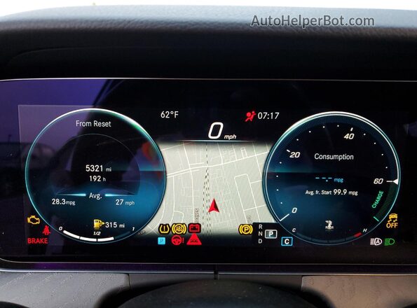 W1KZF8DB0NB076920 2022 MERCEDES-BENZ E Белый Вид щитка приборов