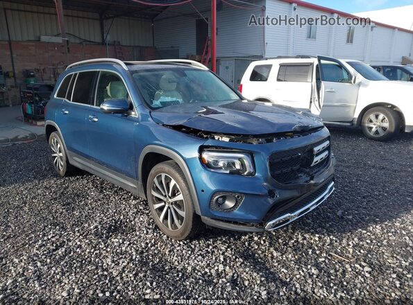 W1N4M4GBXPW280658 2023 MERCEDES-BENZ GLB-CLASS Синий Передняя правая четверть