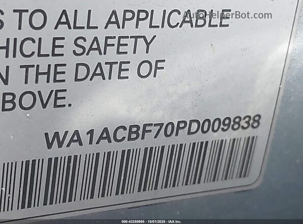 WA1ACBF70PD009838 2023 AUDI Q7 Серебряный Вид подкапотного пространства