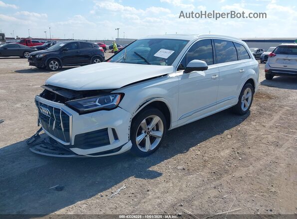 WA1AJAF71MD033559 2021 AUDI Q7 White Առջևի ձախ երեք քառորդ տեսարան