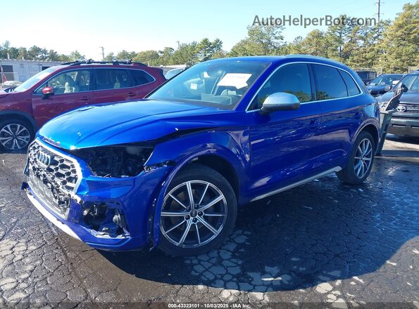 WA1B4AFY1N2113672 2022 AUDI SQ5 Синий Передняя левая четверть