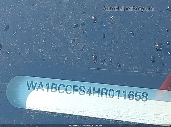 WA1BCCFS4HR011658 2017 AUDI Q3 Черный 
