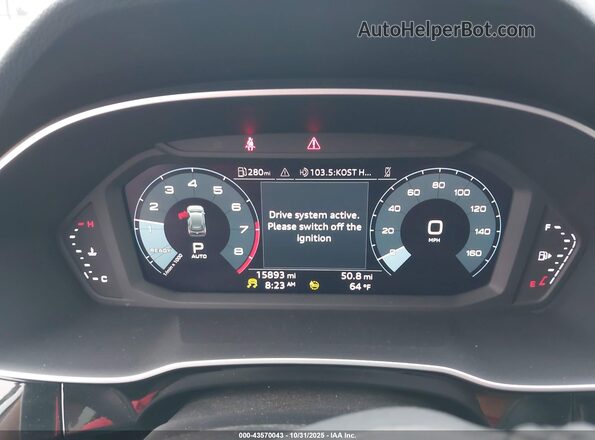 WA1DECF35P1103399 2023 AUDI Q3 White უკანა სავარძლების ხედი