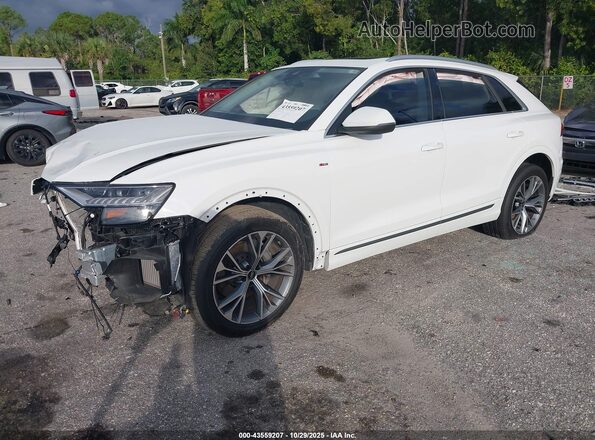 WA1EVBF13PD017522 2023 AUDI Q8 White წინა მარცხენა ხედი სამი მეოთხედიდან