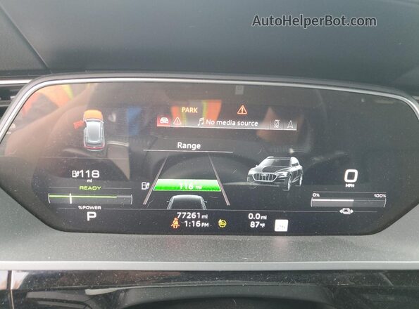 WA1LAAGE2MB004265 2021 AUDI E-TRON Gray Vista del cuadro de instrumentos