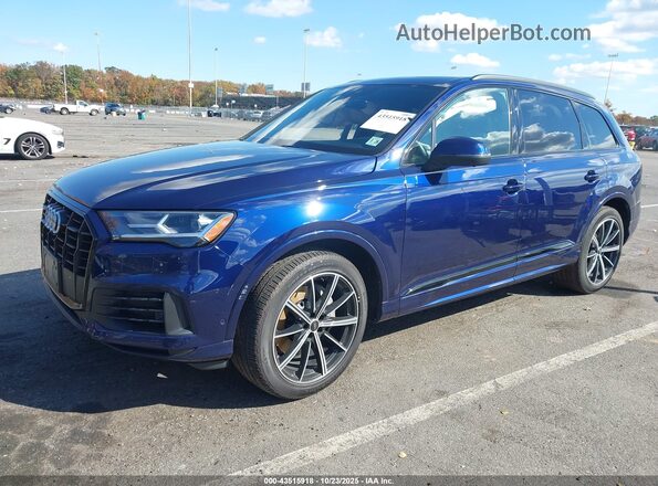 WA1LXAF75MD024452 2021 AUDI Q7 Blue Передня ліва чверть