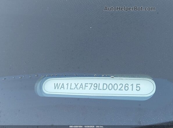 WA1LXAF79LD002615 2020 AUDI Q7 Белый Вид подкапотного пространства