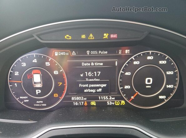 WA1VABF78JD031682 2018 AUDI Q7 Gray Вид щитка приладів