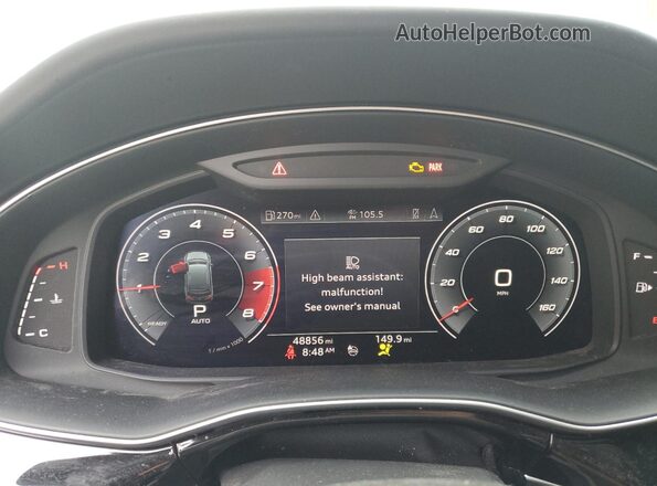 WA1VWAF79LD010368 2020 AUDI SQ7 Silver Вид щитка приладів