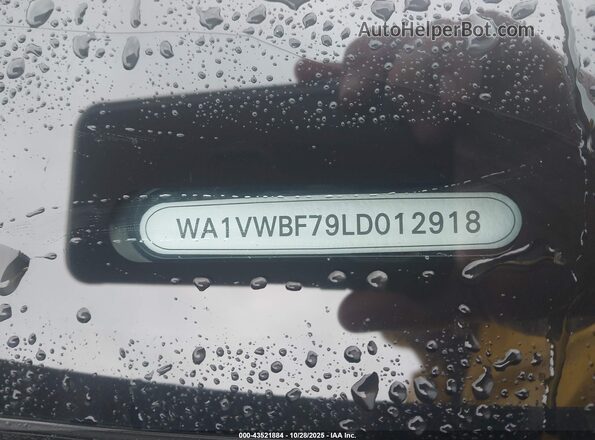 WA1VWBF79LD012918 2020 AUDI SQ7 Черный Вид подкапотного пространства