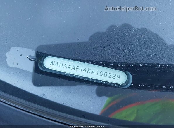 WAUA4AF44KA106289 2019 AUDI S4 Серый Вид подкапотного пространства