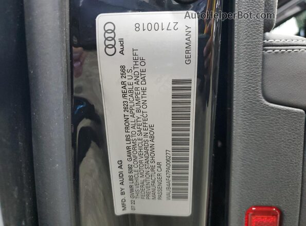 WAUB4AF47PA006277 2023 AUDI S4 Черный Вид подкапотного пространства