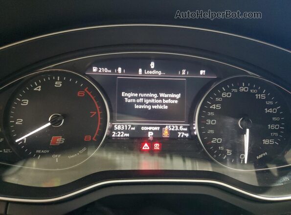 WAUB4CF56JA127569 2018 AUDI S5 Black ხელსაწყოთა პანელის ხედი