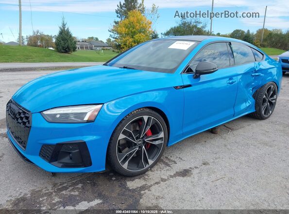 WAUB4DF5XMA041160 2021 AUDI S5 Blue წინა მარცხენა ხედი სამი მეოთხედიდან