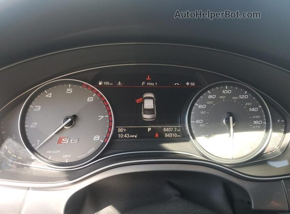WAUH2AFC2GN080884 2016 AUDI S6 Silver Вид щитка приладів