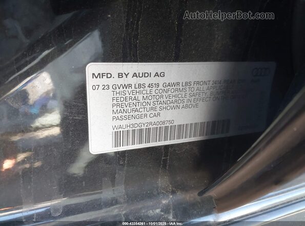 WAUH3DGY2RA008750 2024 AUDI S3 Черный Вид подкапотного пространства