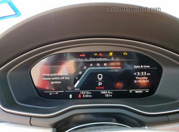 WAUR4AF57MA050203 2021 AUDI S5 Красный Вид щитка приборов