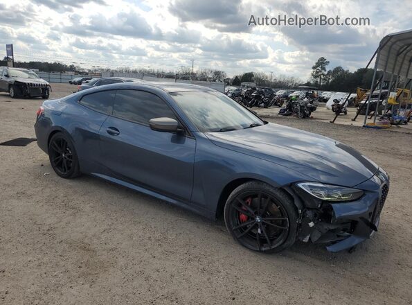 WBA13AR09MCF92779 2021 BMW M4 Синий Передняя правая четверть