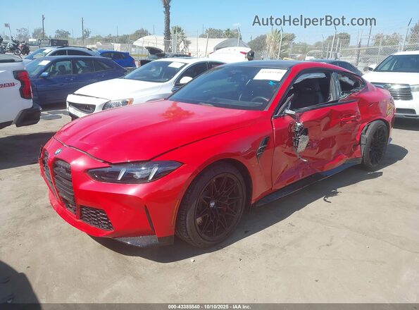 WBS23HK09SCU43494 2025 BMW M4 Красный Передняя левая четверть