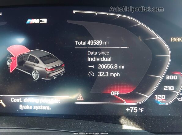 WBS33AY04NFM25393 2022 BMW M3 Черный 