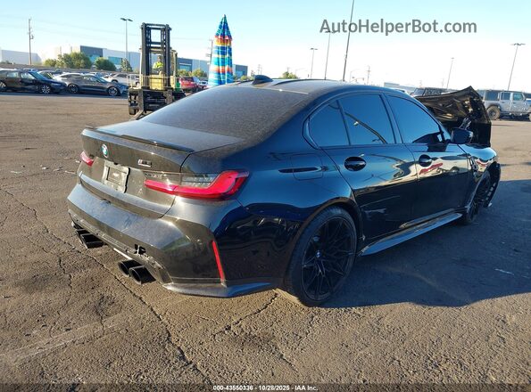 WBS33AY07NFM19278 2022 BMW M3 Черный Задняя правая четверть
