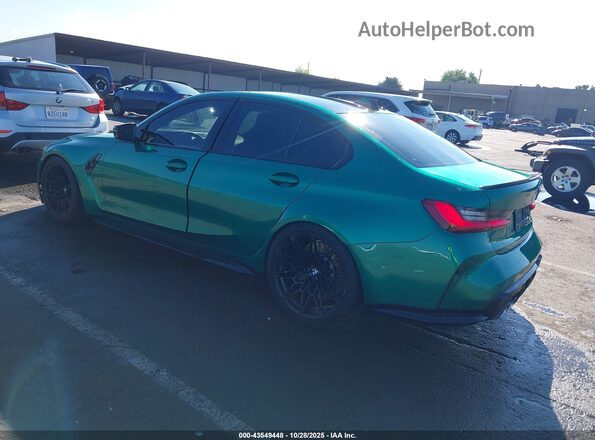 WBS33AY09MFL23781 2021 BMW M3 Зеленый Задняя левая четверть