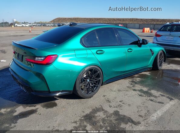 WBS33AY09MFL23781 2021 BMW M3 Зеленый Задняя правая четверть