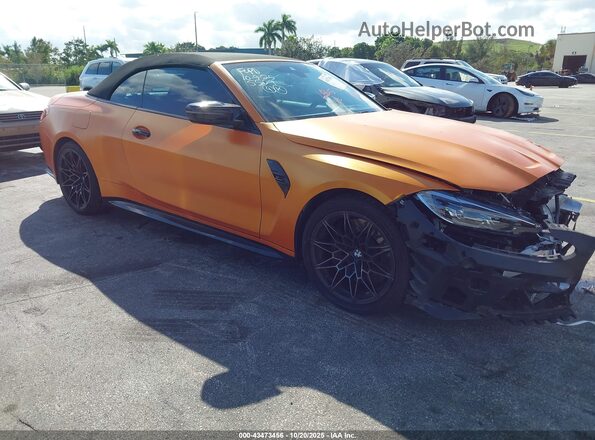 WBS33BA09RCR85529 2024 BMW M4 Оранжевый Передняя правая четверть