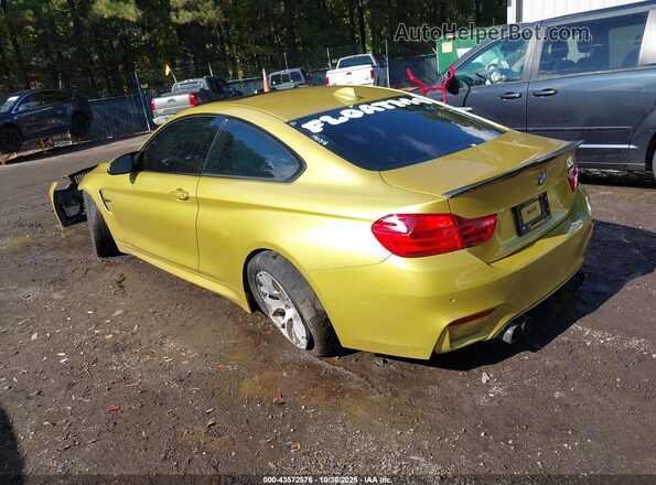 WBS3R9C36HA014349 2017 BMW M4 Желтый Задняя левая четверть