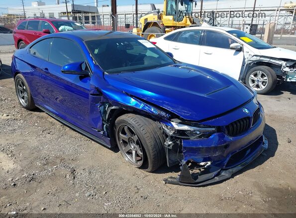 WBS3S7C55KAC09329 2019 BMW M4 Синий Передняя правая четверть
