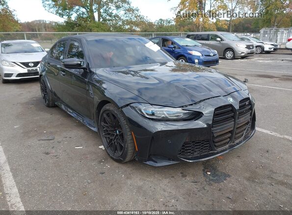 WBS43AY06PFR25899 2023 BMW M3 Черный Передняя правая четверть