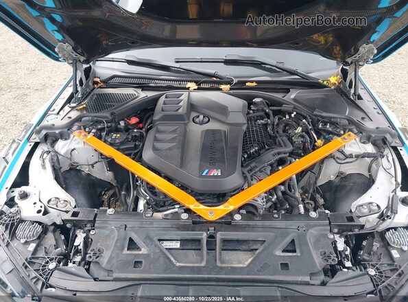 WBS43AY08PFR38217 2023 BMW M3 Бирюзовый Вид сзади