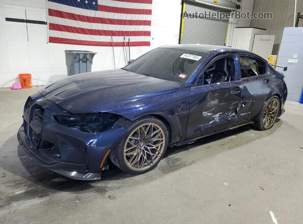 WBS53AY05MFL24600 2021 BMW M3 Синий Передняя левая четверть