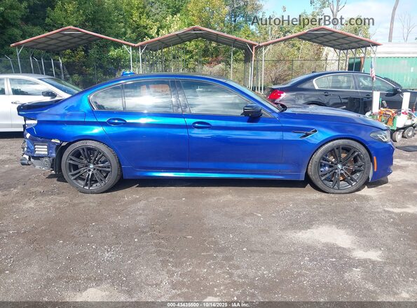 WBS83CH08MCF69064 2021 BMW M5 Синий Вид задней части салона