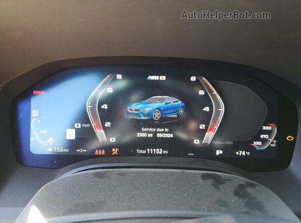 WBSGV0C08PCM43252 2023 BMW M8 Blue Widok zestawu wskaźników