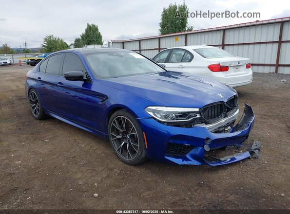 WBSJF0C54KB448333 2019 BMW M5 Blue Delantero derecho
