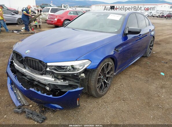 WBSJF0C54KB448333 2019 BMW M5 Blue Vista tres cuartos delantera izquierda