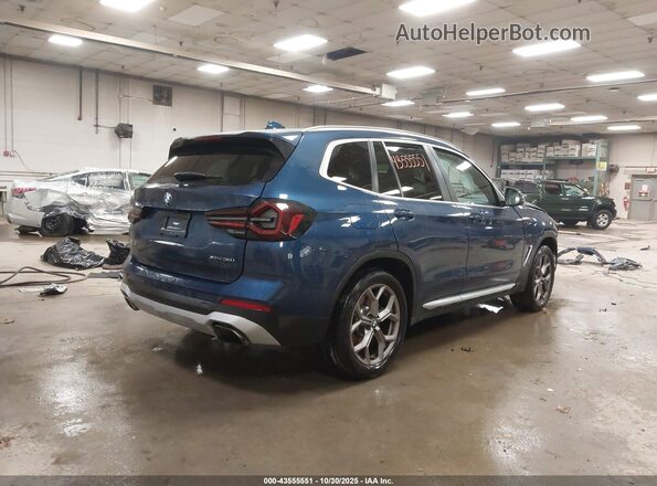 WBX57DP0XNN150905 2022 BMW X3 Синий Задняя правая четверть