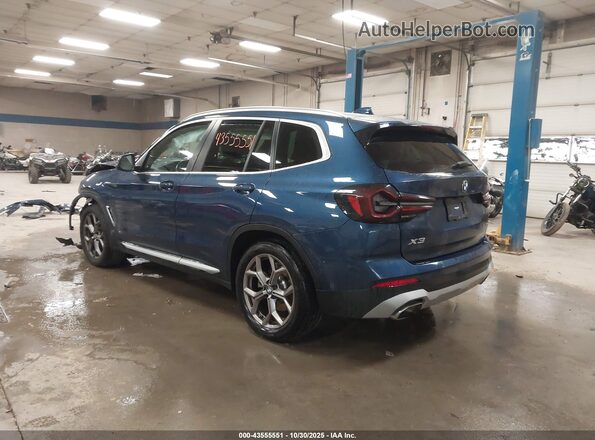 WBX57DP0XNN150905 2022 BMW X3 Синий Задняя левая четверть