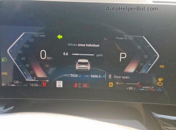 WBX73EF00S5105267 2025 BMW X1 Белый Вид щитка приборов