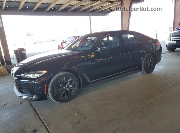 WBY43AW04PFP97753 2023 BMW I4 Черный Передняя левая четверть