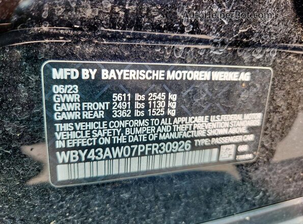 WBY43AW07PFR30926 2023 BMW I4 Черный Вид подкапотного пространства