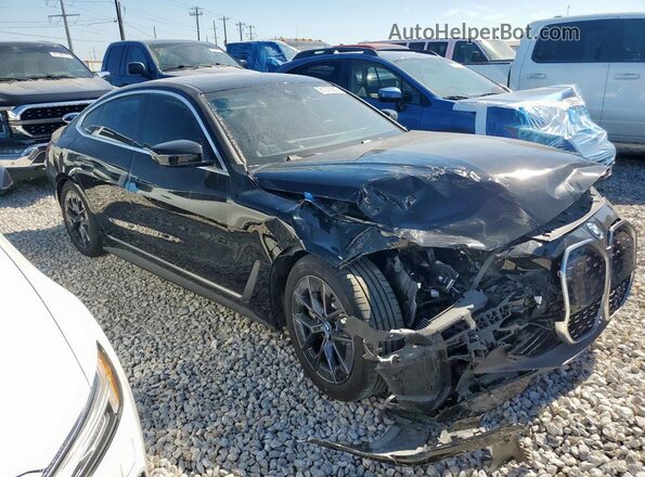 WBY43AW07PFR30926 2023 BMW I4 Черный Передняя правая четверть