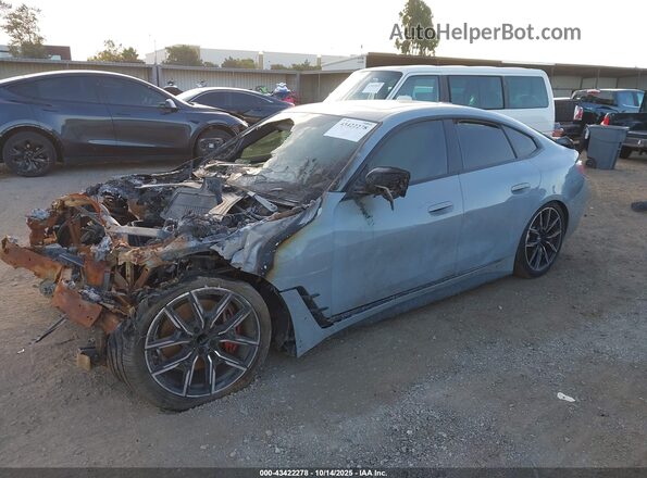 WBY73AW08PFP34958 2023 BMW I4 Gray Առջևի ձախ երեք քառորդ տեսարան
