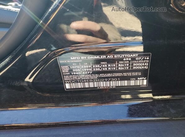 WDCTG4EB2HJ297301 2017 MERCEDES-BENZ GLA-CLASS Black Widok wnętrza 360 stopni