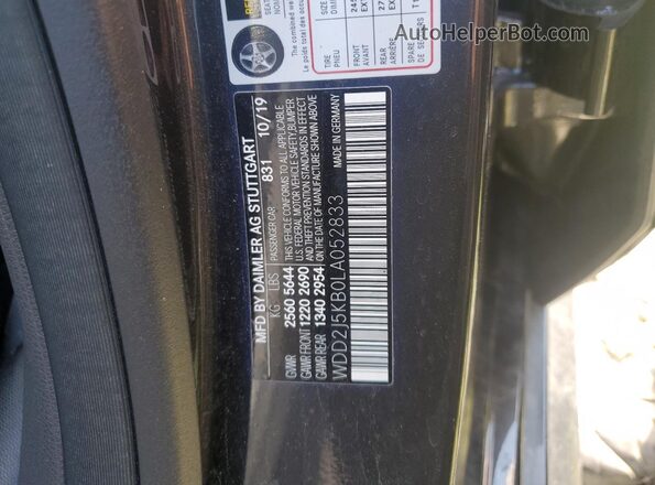 WDD2J5KB0LA052833 2020 MERCEDES-BENZ CLS-CLASS Черный Вид подкапотного пространства